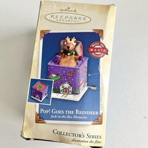 Hallmark Keepsake Ornament  Pop! Goes The Reindeer Collectors Series.